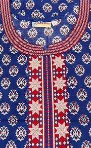 Blue Tiny Flora Pure Cotton Nighty. Pure Durable Cotton | Laces and Frills - Laces and Frills