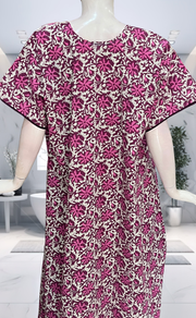 Violet Garden Pure Cotton Nighty. Pure Durable Cotton | Laces and Frills - Laces and Frills