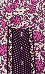 Violet Garden Pure Cotton Nighty. Pure Durable Cotton | Laces and Frills - Laces and Frills