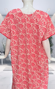 Peach Garden Pure Cotton Nighty. Pure Durable Cotton | Laces and Frills - Laces and Frills