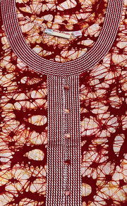 Red Batik Pure Cotton Nighty. Pure Durable Cotton | Laces and Frills - Laces and Frills