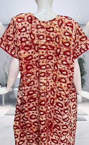 Red Batik Pure Cotton Nighty. Pure Durable Cotton | Laces and Frills - Laces and Frills