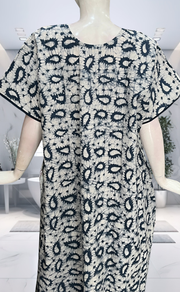 Grey Batik Pure Cotton Nighty. Pure Durable Cotton | Laces and Frills - Laces and Frills