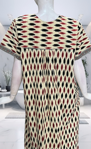 Black Ikat Pure Cotton Nighty. Pure Durable Cotton | Laces and Frills - Laces and Frills