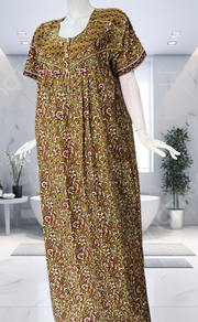 Mustard Garden Pure Cotton Nighty. Pure Durable Cotton | Laces and Frills - Laces and Frills
