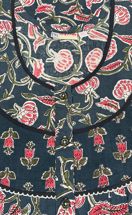 Grey Garden Pure Cotton Nighty. Pure Durable Cotton | Laces and Frills - Laces and Frills