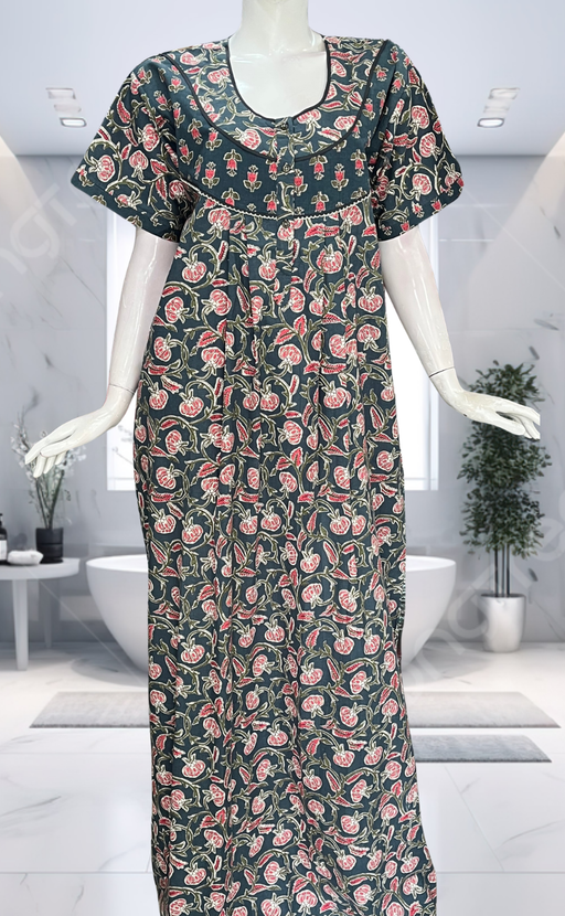 Grey Garden Pure Cotton Nighty. Pure Durable Cotton | Laces and Frills - Laces and Frills