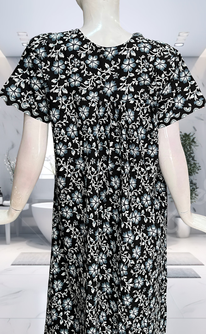 Black Garden Pure Cotton Nighty. Pure Durable Cotton | Laces and Frills