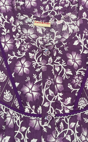 Lavender Garden Pure Cotton Nighty. Pure Durable Cotton | Laces and Frills - Laces and Frills