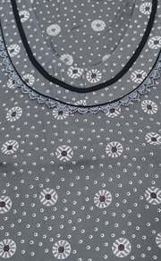 Ash Grey Dots Spun Nighty. Flowy Spun Fabric | Laces and Frills - Laces and Frills