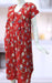 Red Floral Soft Cotton  Feeding Medium Nighty . Soft Breathable Fabric | Laces and Frills - Laces and Frills