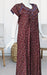 Maroon Floral Garden Spun Extra Large Nighty. Flowy Spun Fabric | Laces and Frills - Laces and Frills
