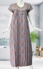 Lavender Garden Spun Nighty. Flowy Spun Fabric | Laces and Frills - Laces and Frills