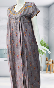 Lavender Garden Spun Nighty. Flowy Spun Fabric | Laces and Frills - Laces and Frills