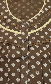 Beige Bandini Spun Nighty. Flowy Spun Fabric | Laces and Frills - Laces and Frills