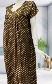 Beige Bandini Spun Nighty. Flowy Spun Fabric | Laces and Frills - Laces and Frills