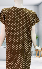 Beige Bandini Spun Nighty. Flowy Spun Fabric | Laces and Frills - Laces and Frills