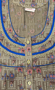 Olive Green Dots Spun Nighty. Flowy Spun Fabric | Laces and Frills - Laces and Frills