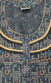 Grey Dots Spun Nighty. Flowy Spun Fabric | Laces and Frills - Laces and Frills