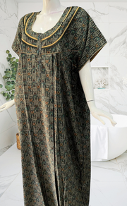 Grey Dots Spun Nighty. Flowy Spun Fabric | Laces and Frills - Laces and Frills