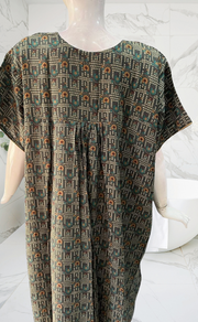 Grey Dots Spun Nighty. Flowy Spun Fabric | Laces and Frills - Laces and Frills