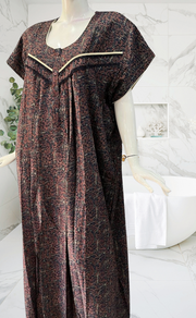 Blue Garden Spun Nighty. Flowy Spun Fabric | Laces and Frills - Laces and Frills