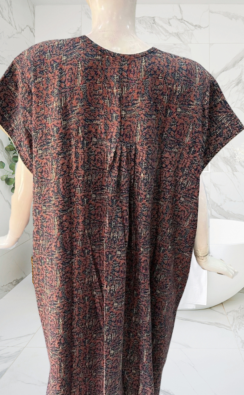 Blue Garden Spun Nighty. Flowy Spun Fabric | Laces and Frills - Laces and Frills