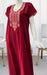 Maroon Embroidery Soft Extra Large Nighty . Soft Breathable Fabric | Laces and Frills - Laces and Frills