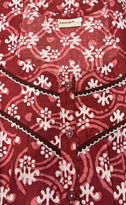 Maroon Floral Pure Cotton Nighty. Pure Durable Cotton | Laces and Frills - Laces and Frills