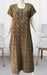 Brown Embroidery Spun Extra Large Nighty. Flowy Spun Fabric | Laces and Frills - Laces and Frills