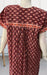 Maroon Manga Motif Pure Cotton Slim Fit Nighty . Pure Durable Cotton | Laces and Frills - Laces and Frills