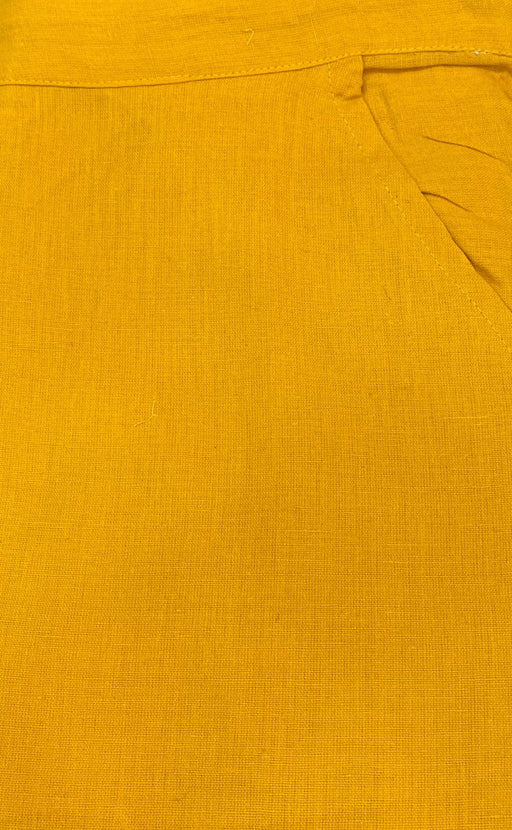 Lemon Yellow Straight Pants . Pure Cotton Fabric | Laces and Frills - Laces and Frills