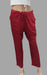 Maroon Straight Pants . Pure Cotton Fabric | Laces and Frills - Laces and Frills