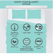 Creame Blanket | Dohar. Abstract Soft & Cozy. One Double bed Reversible | Laces and Frills - Laces and Frills