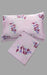 Pink Leaves Double Bedsheet with Lace Pillow Covers/90" x 108" - Laces and Frills
