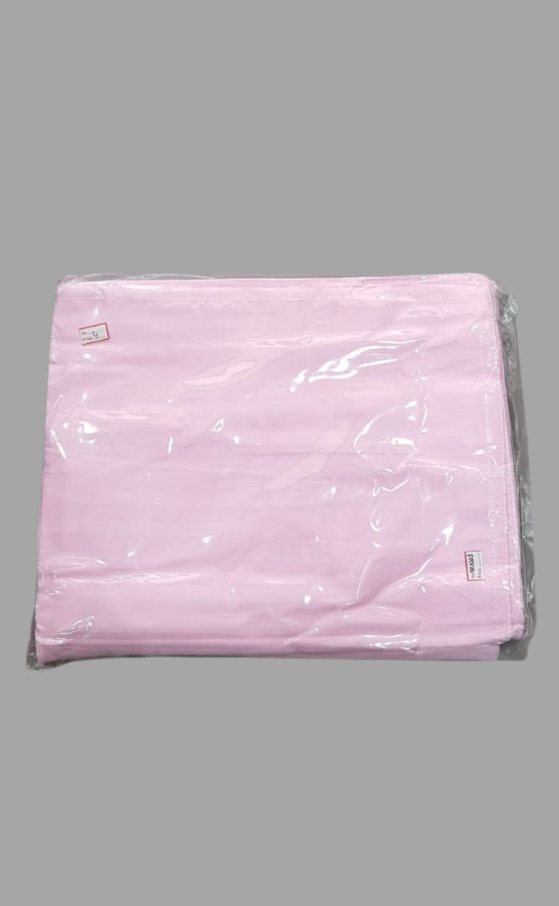 Baby Pink Stripes Double Bedsheet with Pillow Covers/90" x 108" - Laces and Frills