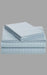 Sky Blue Stripes Double Bedsheet with Pillow Covers/108" x 108" - Laces and Frills