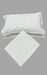 White Self Print Double Bedsheet with Pillow Covers/108" x 120" - Laces and Frills