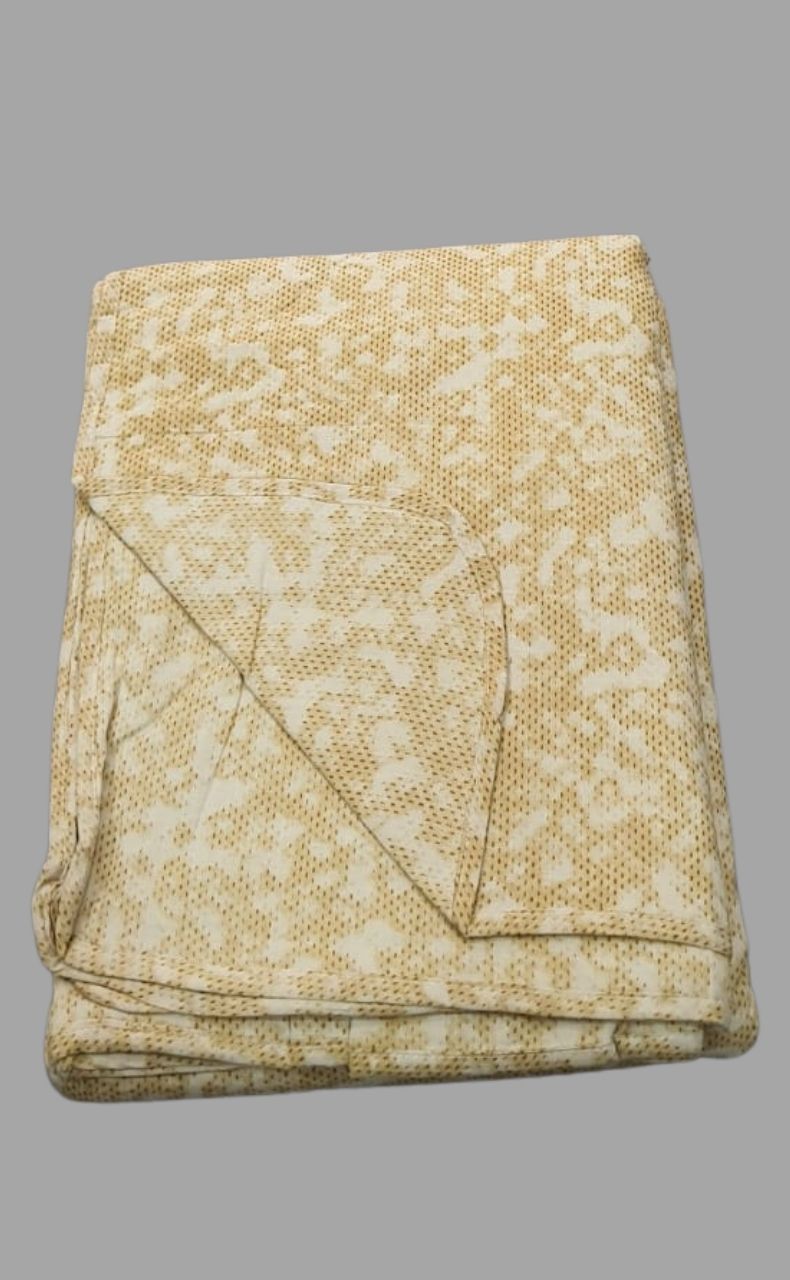 Creame Blanket | Dohar. Abstract Soft & Cozy. One Double bed Reversible | Laces and Frills - Laces and Frills