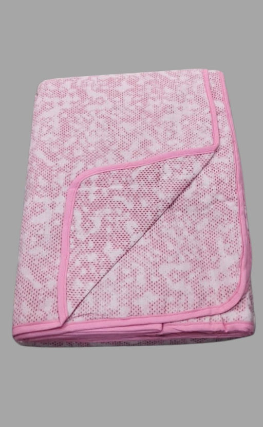 Baby Pink Blanket | Dohar. Abstract Soft & Cozy. One Double bed Reversible | Laces and Frills - Laces and Frills