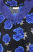 Black/Blue Roses Lycra Soft Extra Large Nighty . Stretchable Lycra Fabric | Laces and Frills - Laces and Frills