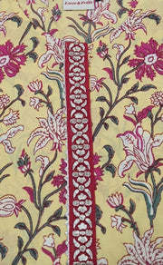 Yellow Garden Jaipuri Cotton Kurti. Pure Versatile Cotton. | Laces and Frills - Laces and Frills