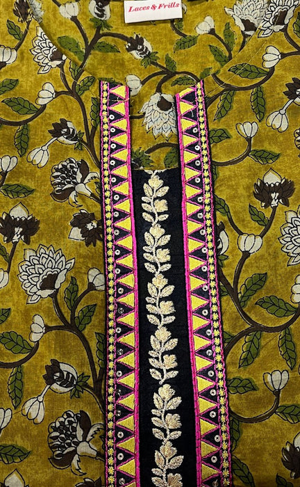 Mustard Garden Jaipuri Cotton Kurti. Pure Versatile Cotton. | Laces and Frills - Laces and Frills