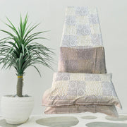 Mehndi Green Mughal Double Bedsheet with Pillow Covers|108" x 108"| Laces and Frills - Laces and Frills