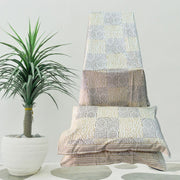 Mehndi Green Mughal Double Bedsheet with Pillow Covers|108" x 108"| Laces and Frills - Laces and Frills