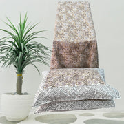 Mustard Mughal Double Bedsheet with Pillow Covers|108" x 108"| Laces and Frills - Laces and Frills