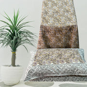 Mustard Mughal Double Bedsheet with Pillow Covers|108" x 108"| Laces and Frills - Laces and Frills