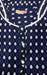 Navy Blue Motif Pure Cotton XL Nighty. Pure Durable Cotton | Laces and Frills - Laces and Frills