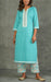 Sky Blue Abstract Kurti With Pant And Dupatta Set  .Pure Versatile Cotton. | Laces and Frills - Laces and Frills