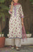 Off White/Purple Floral Kurti With Pant And Dupatta Set  .Pure Versatile Cotton. | Laces and Frills - Laces and Frills